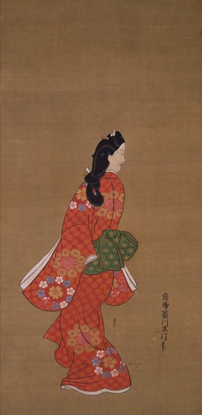 Beauty Looking Back by Hishikawa Moronobu